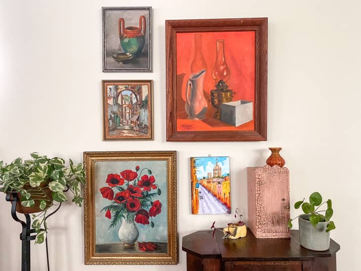Gallery wall of original paintings