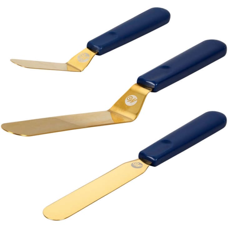 Product Image: Wilton Navy Blue & Gold 3-pc. Icing Spatula Set
