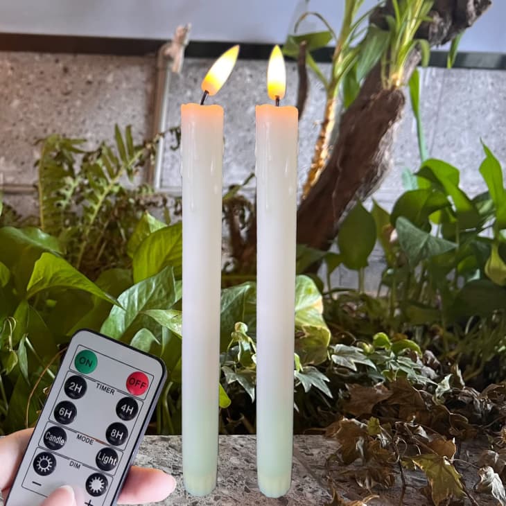Product Image: 3D Led Flameless Flickering Battery Operated White Taper Candles