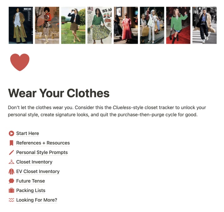 screenshot from Wear Your Clothes app