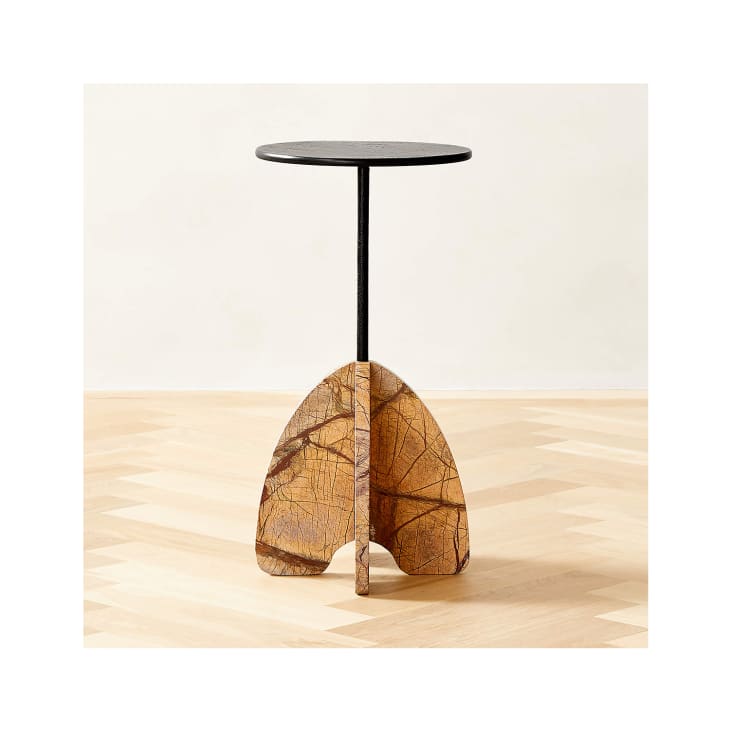 Spazio Brown Marble Side Table at CB2