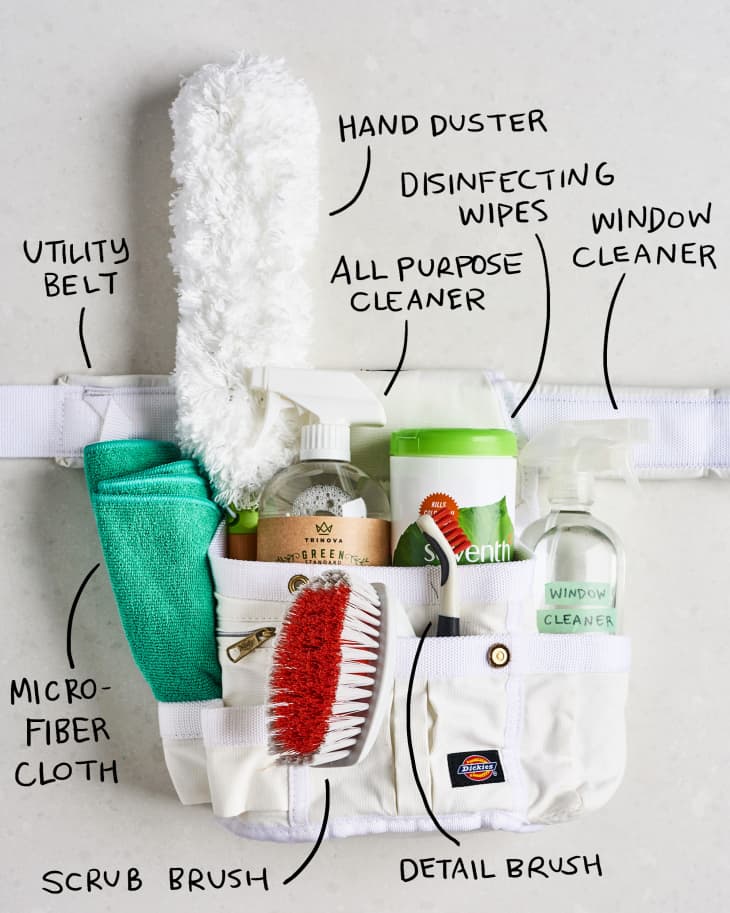 What cleaning tools are basic for cleaning the home
