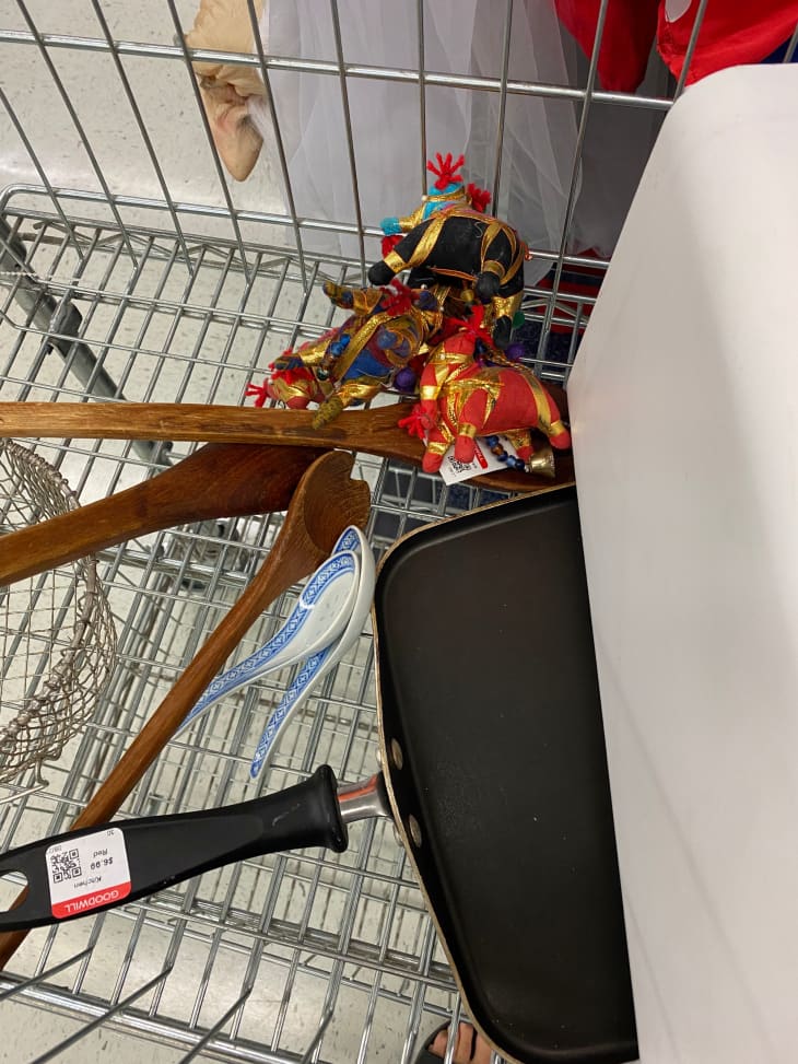wooden spoons in a cart