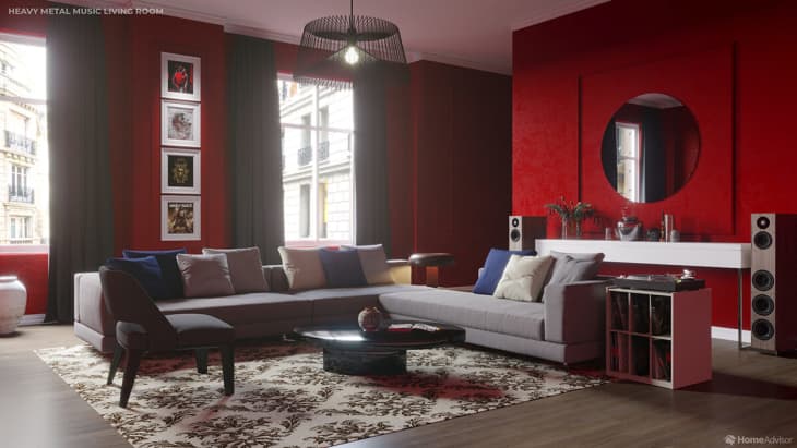Living Room Color Palettes Inspired By Music Genres Apartment