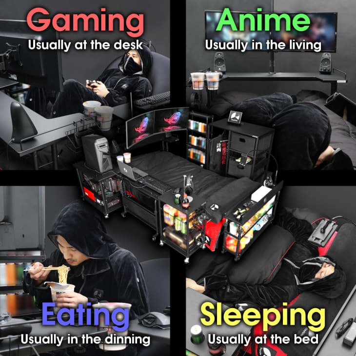 Japan goes beyond gaming desks with the gaming bed【Video