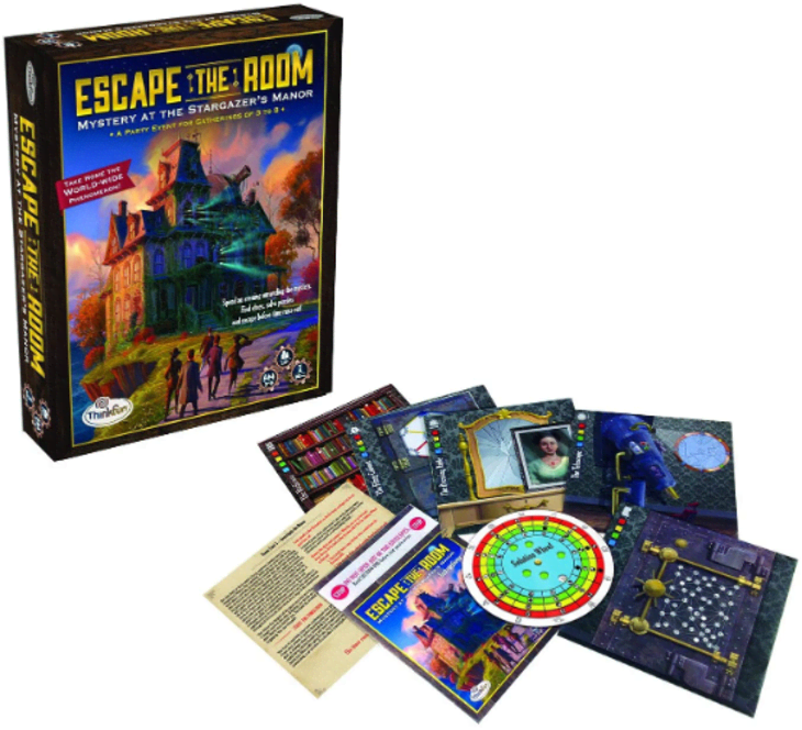 Escape The Room: Mystery at Stargazer's Manor game box and contents
