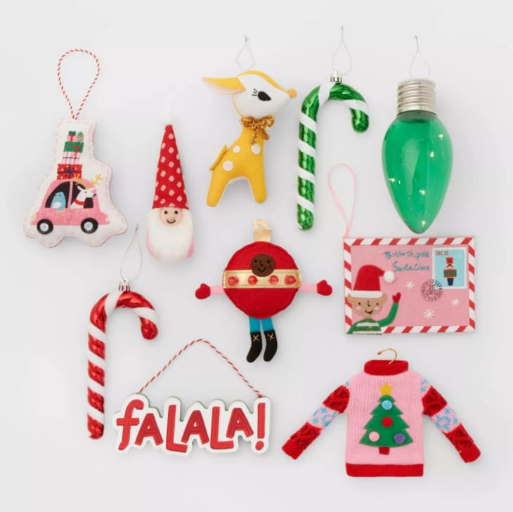 Collection of colorful ornaments