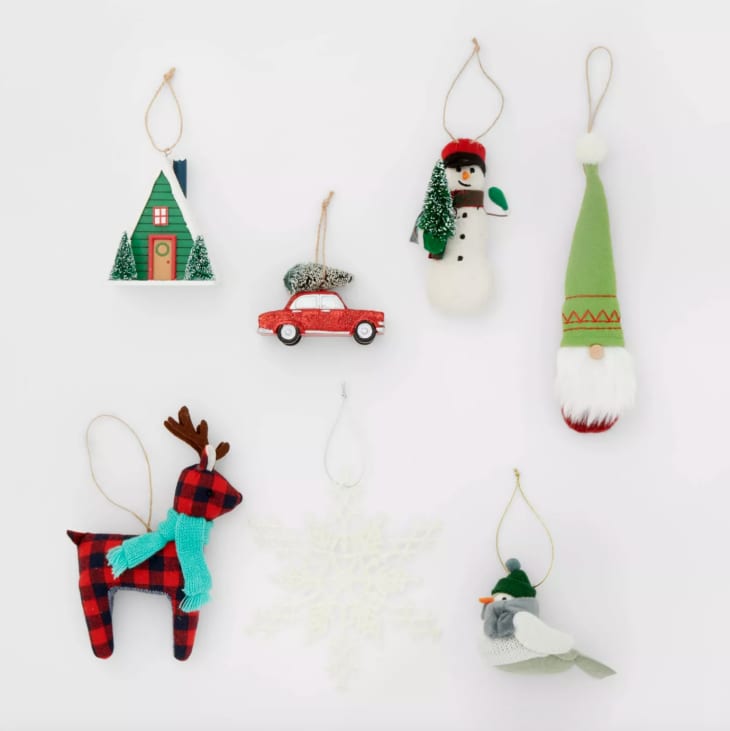 Collection of wintery ornaments