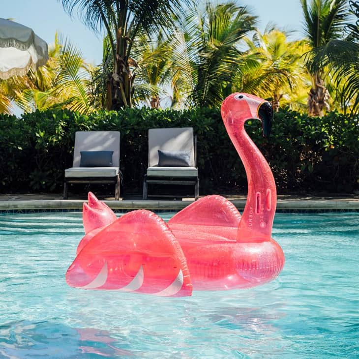 Product Image: Clear Pink Glitter Flamingo