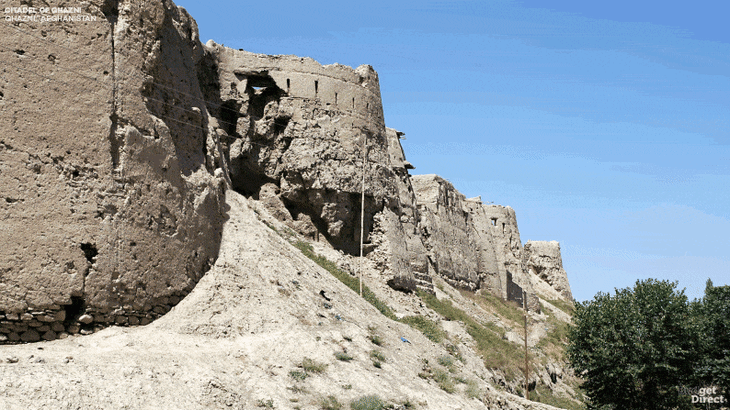 Citadel appearing on cliffside