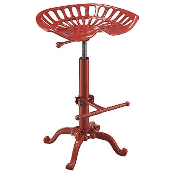 Vintage-Style Iron Adjustable Height Tractor Seat Stool at Tractor Supply Co.
