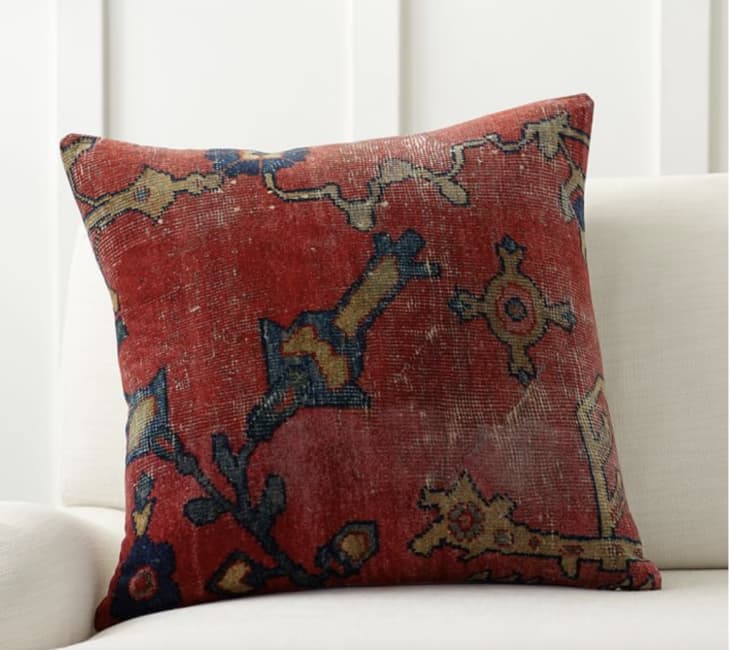 red heirloom pillow