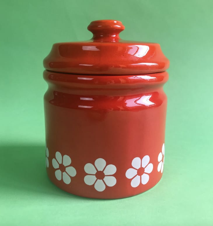 Mod Flower Cookie Jar at Etsy