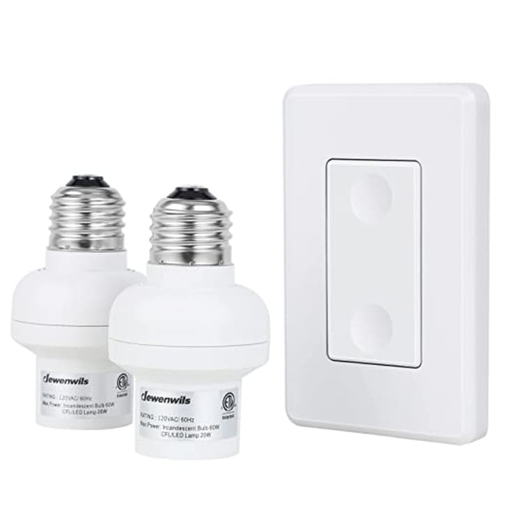 DEWENWILS Indoor Wireless Light Switch, Remote Control Wall Light Switch and Receiver Kit, No In-Wall Wiring Required, White