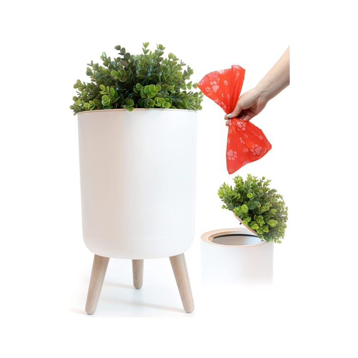 Product Image: Earth & Mango Small Outdoor Faux Plant Trash Can