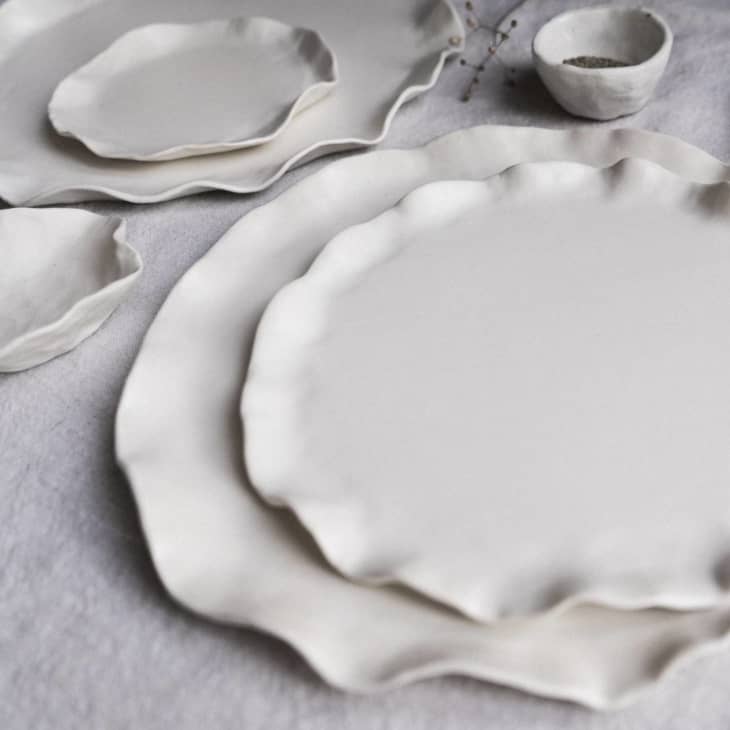 Porcelain Frill Plates with Hand Pinched Edge at Etsy