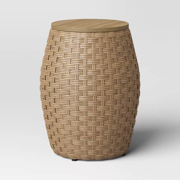 Natural Wicker Round Storage Accent Table at Target