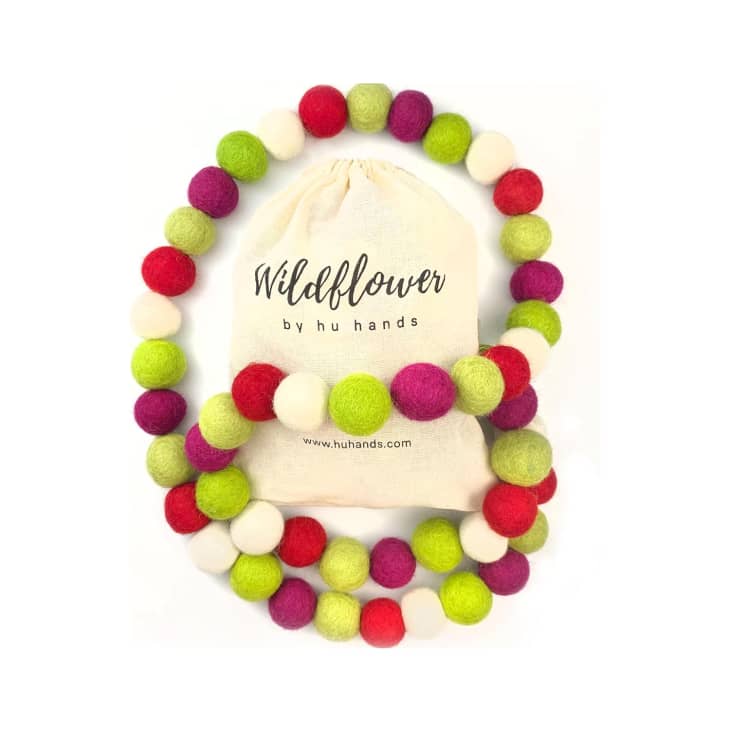 Product Image: Wildflower by hu hands Christmas Wool Felt Ball Garland