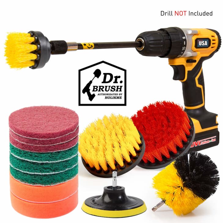Drill brush set for cleaning