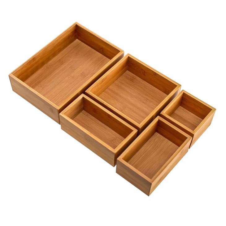 Product Image: Seville Classics 5pc Assorted Sizes Bamboo Organizer Boxes