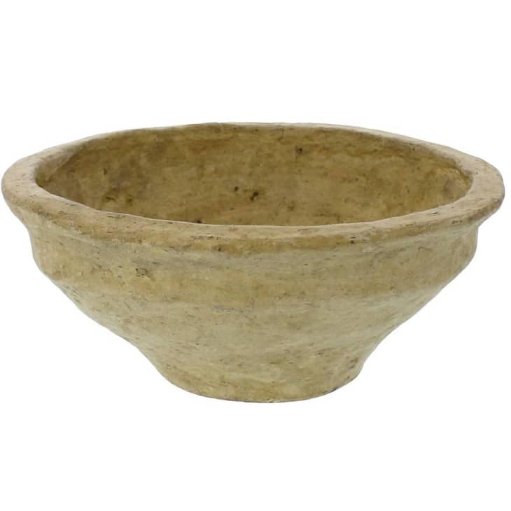 Product Image: Rustic Round Paper Mache 9-Inch Decorative Bowl