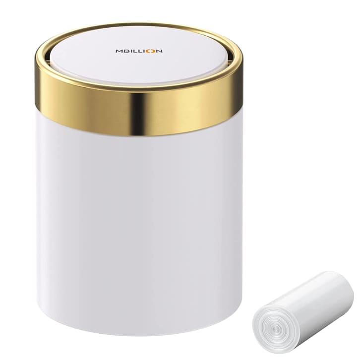 Mini Trash Can with Lid at Amazon