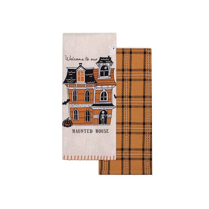 SUABO Halloween Pumpkin Kitchen Dish Towels - 6 Pack, 11x11 Inches, Quick Drying & Absorbent