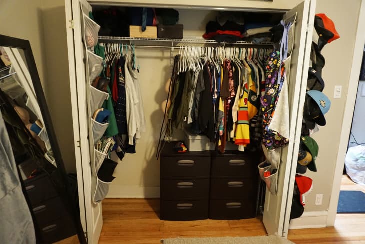 90-90 rule organized closet.