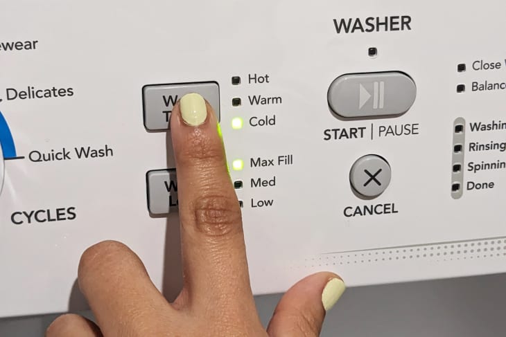 Washer button settings