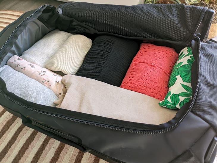 Fold Sweaters Ranger Roll How To Pack Sweatshirts In A Suitcase