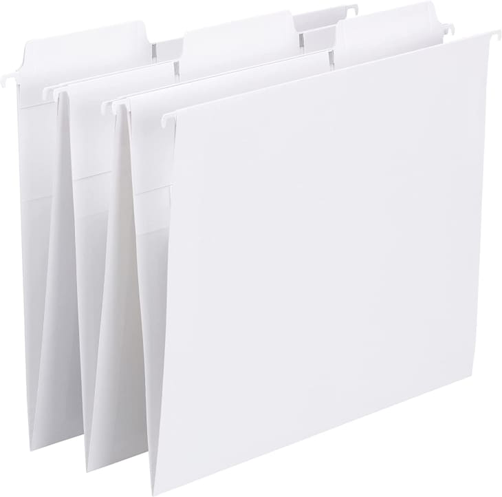 Product Image: Smead FasTab Hanging File Folder, 1/3-Cut Built-in Tab, Letter Size, White, 20 per Box