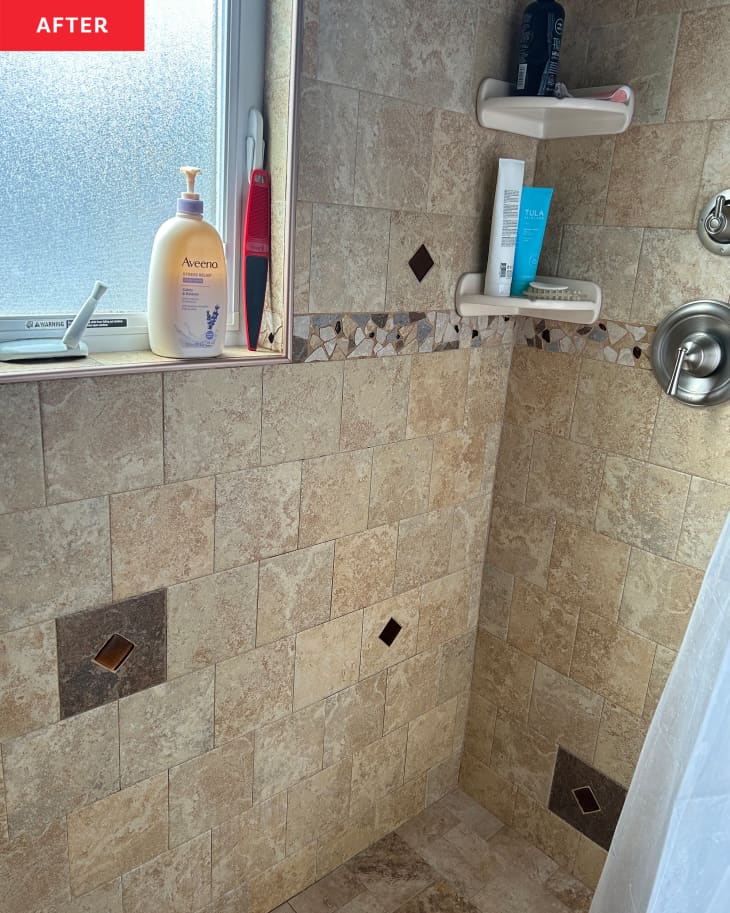 Clean shower after using set and forget cleaner.
