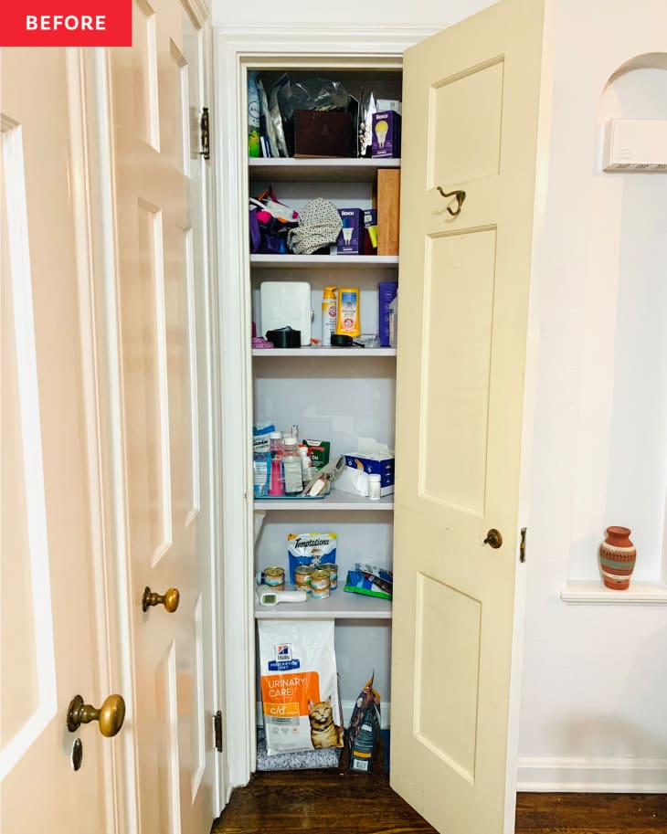 Small hall closet with deep shelving- HELP! : r/Homeorganization