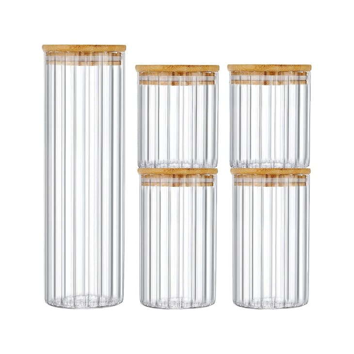 FANTESTICRYAN Glass Storage Jars Set of 5 at Amazon