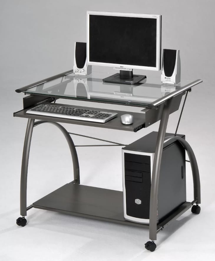 Baillargeon Pewter Computer Desk at Wayfair
