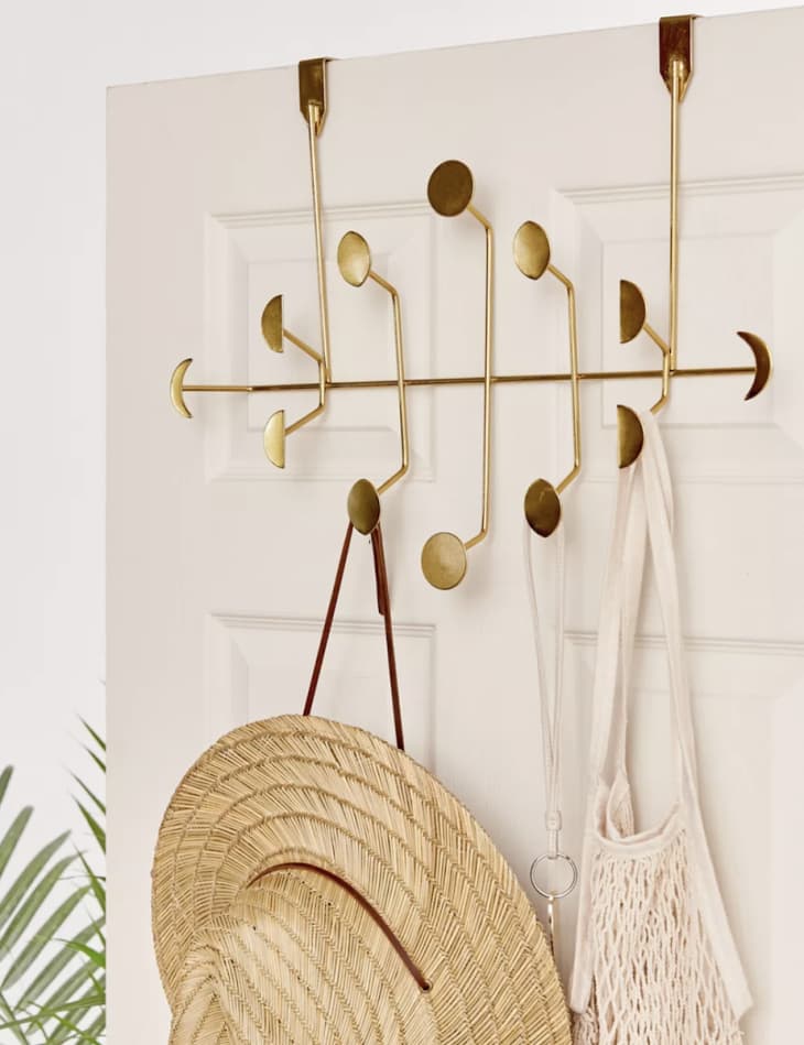 Moon Phase Metal Over-The-Door Multi-Hook at Urban Outfitters