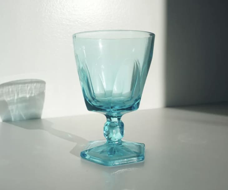 Vintage Blue Glass Goblet at Urban Outfitters
