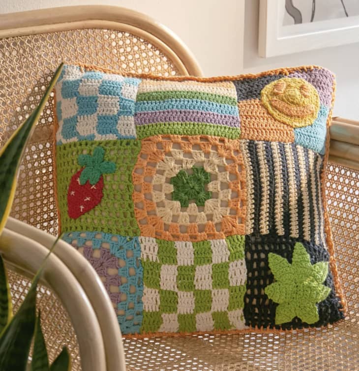 Crochet Throw Pillow at Urban Outfitters