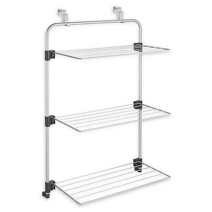 Clothes Drying Rack Laundry Compact White Metal Over The Door Space Saving Room 