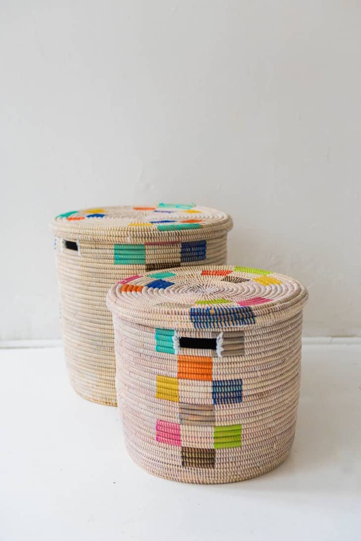 furniture with storage baskets on 11 Best Places To Buy Pretty Functional Storage Baskets Apartment Therapy