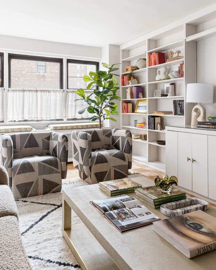 Sunny living room after renovation.