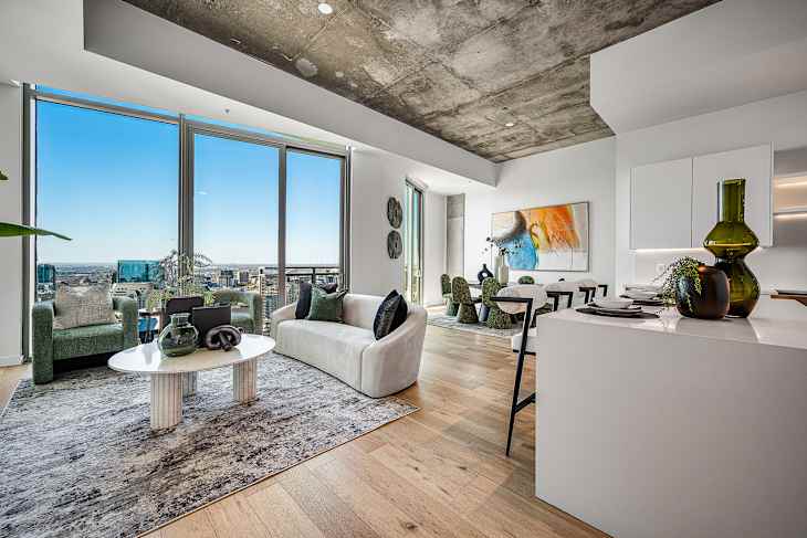 View of A Home Stager Transformed a “Lifeless” Penthouse | Apartment Therapy
