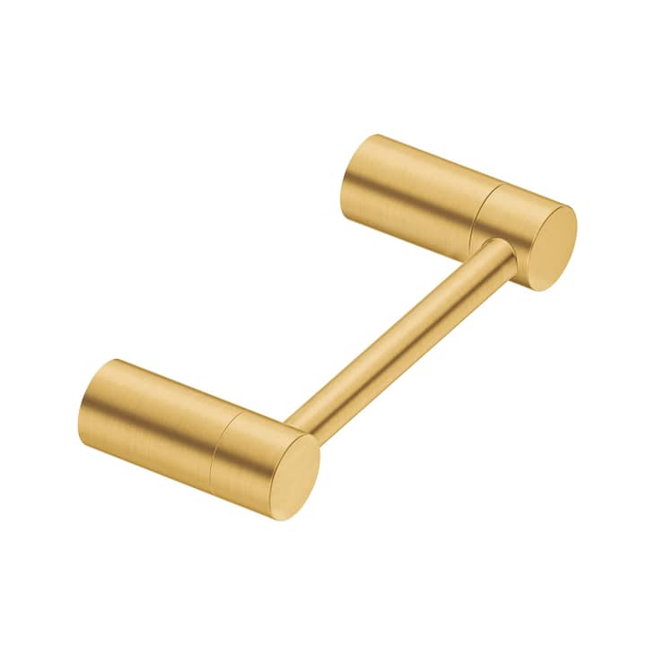 BWE Brushed Gold Freestanding Double Post Toilet Paper Holder with Storage  in the Toilet Paper Holders department at