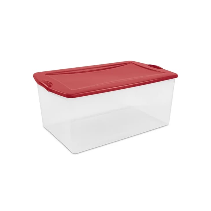 Large Storage Containers 105 Quart Clear Plastic Totes Latching Lids Set of  4