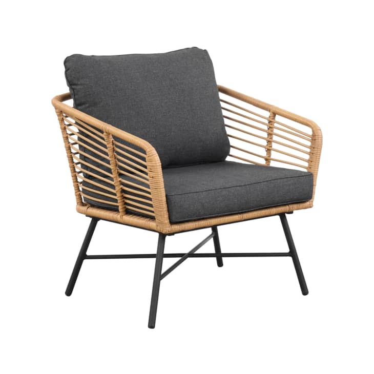 Wicker Outdoor Patio Arm Chairs Dark Gray at Nathan James