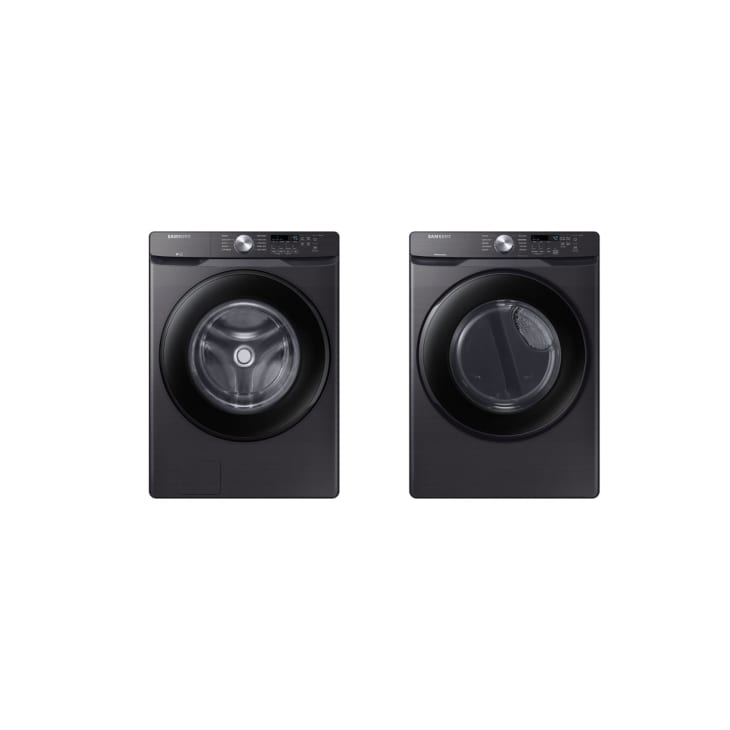 High Efficiency Stackable Smart Front Load Washer with Vibration Reduction Technology+ and 7.5 Cu. Ft. Stackable Electric Dryer with Sensor Dry - Black Stainless Steel at Best Buy