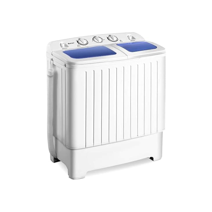 Giantex Portable Mini Compact Twin Tub Washing Machine 20lbs Washer Spain Spinner Portable Washing Machine, Blue+ White at Amazon