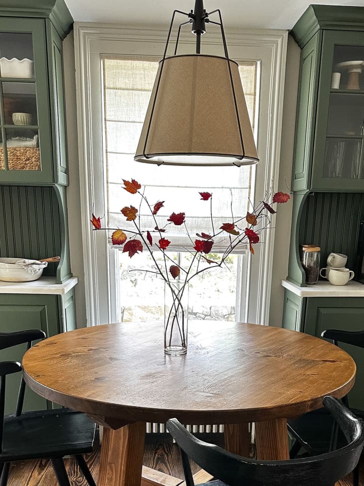 Branch arrangement on dining room table.