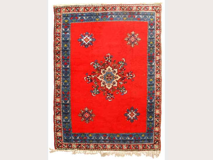 Red vintage Moroccan rug