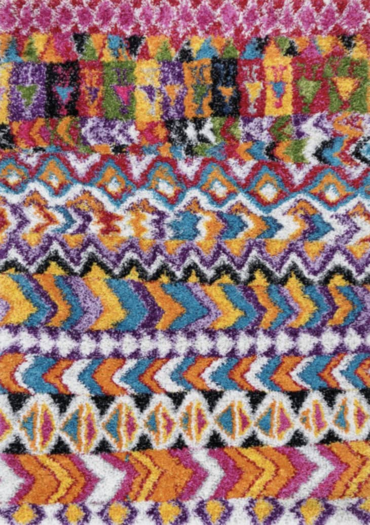 Multicolored arrowhead Moroccan style rug